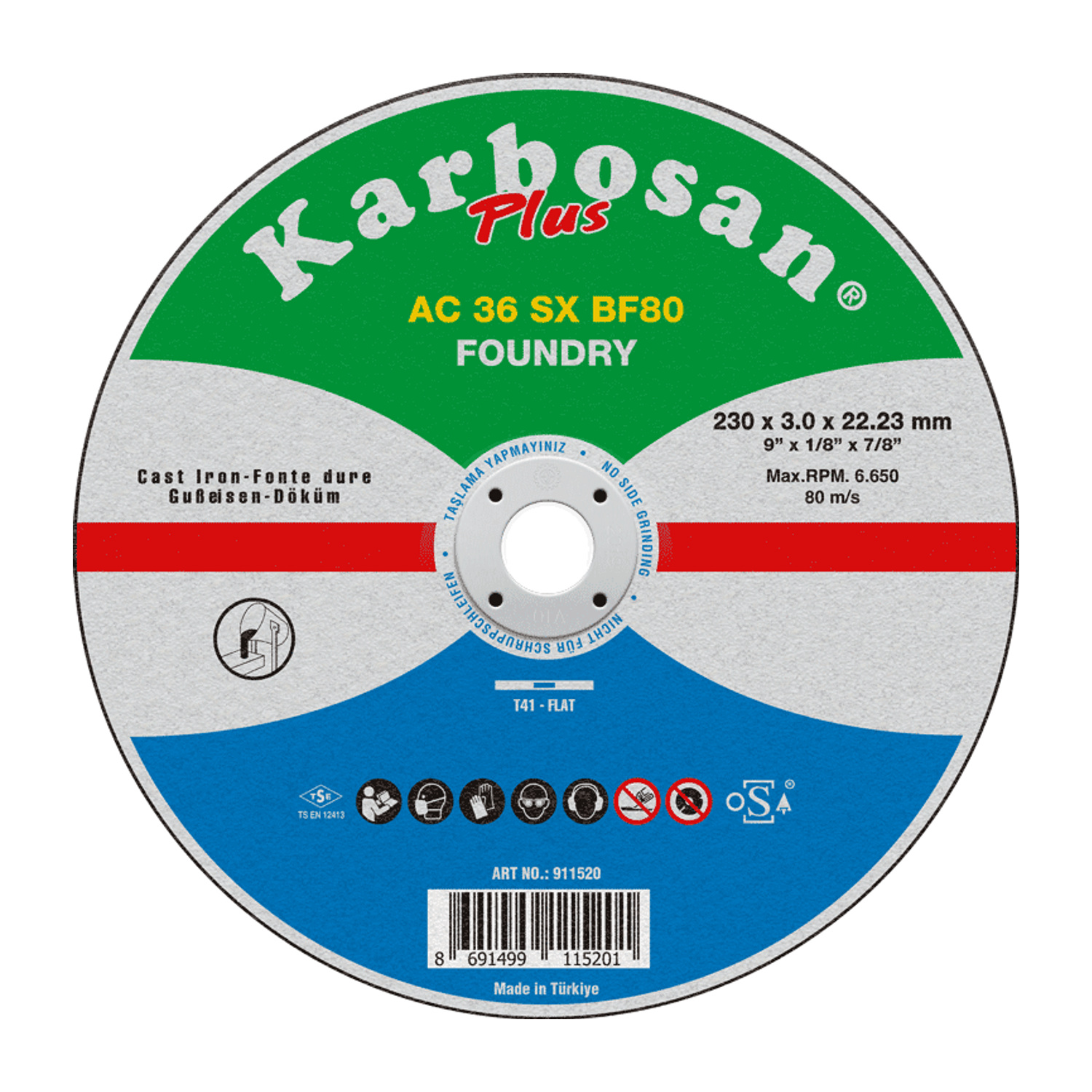 KARBOSAN 230x3.8X33.23 x Koli Adet 25