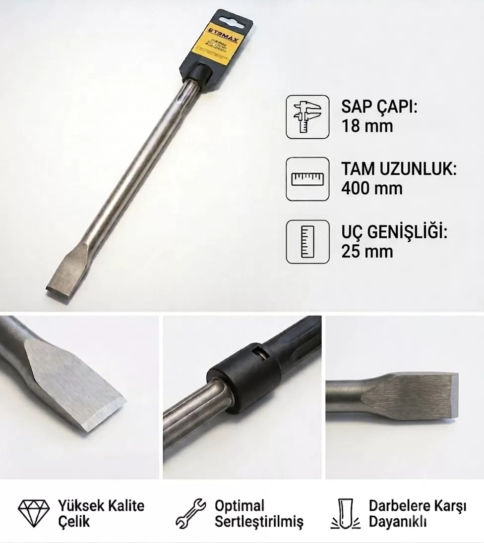  Rtrmax RBK22 18 x 400 mm Yassı keski 